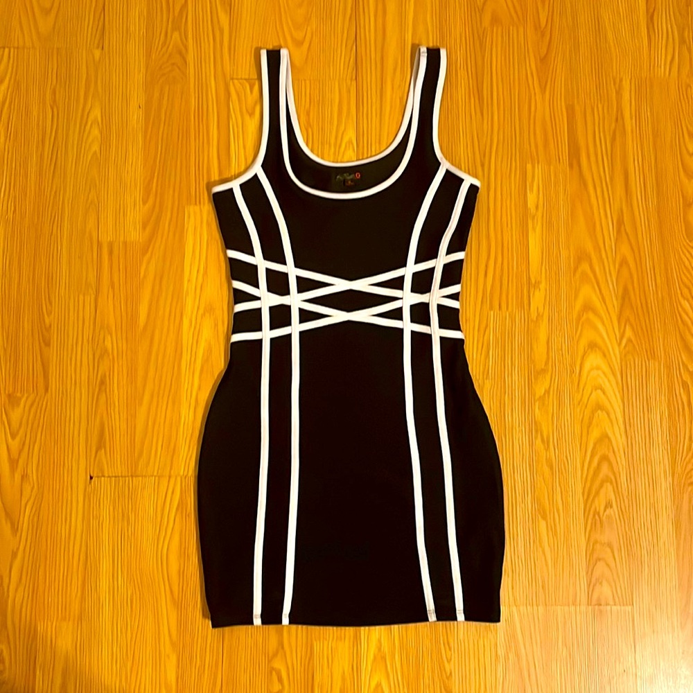 G by Guess Black and White Mini Dress
